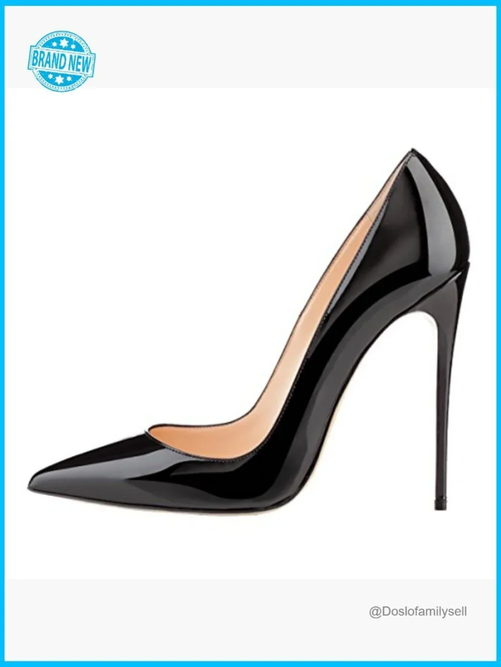 Sexy Pointed Toe High Heels Patent Leather Pumps 4.72